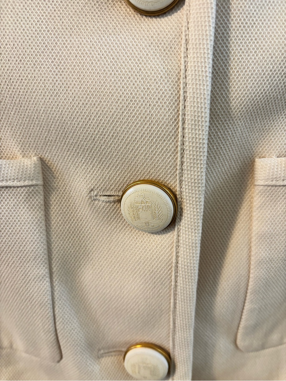 Veronica Beard Ivory Cropped Patch-Pocket Jacket - Picture 7 of 13